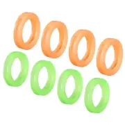 10Pcs 28mm Key Cap Cover Ring Identifier Coding Tag Silicone Sleeve Green Orange