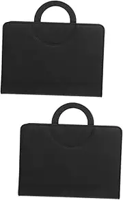 OHPHCALL 2pcs Folder Briefcase File Storage Pouch Document Tote Bag File Case with Handle Oxford Cloth Tote Bag Document File Bag Zipper File Bags Briefcase Bag File Folders Metal