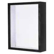 Shadow Box Frame Wood Pressed Flower Frame with Stand Floating (Black 8x10")