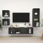NNEVL 4 Piece TV Cabinet Set Grey Chipboard