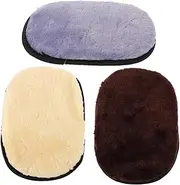 CANIGHT 3pcs Soft Faux Lambswool Cleaning Mitts for Cars and Home Washable Multi Functional Gloves for Polishing High Efficiency Capture of Dirt and Grime Gentle Skin