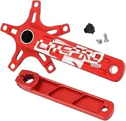 Bike Crankset, 170mm Folding Bike Hollow Integrated Crank Arm 5 Claws 130BCD Aluminum Alloy Left/Right Crank Arm Set Bike CNC Crankset