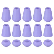 20Pcs Plastic Cord Lock Bell End Stopper Cord End Lock Rope Fastener, Purple