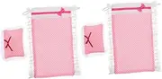 Dollhouse Bedding Set 2 Pack Mini Bed Sheets Pillows Soft Comfortable for Dollhouse Bedrooms
