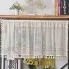 Floral Lace Short Curtain for Kitchen Living Room Cabinet Curtains Decor