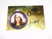 2015 Benchwarmer TABITHA TAYLOR Holiday #105 Gold ORNAMENT Auto PLAYBOY Playmate