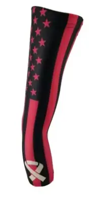 Sports Arm Sleeve Compression Arm Sleeve Anti-Slip Breast Cancer Awareness USA