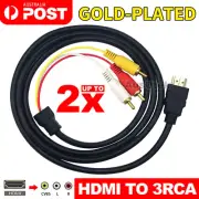 HDMI to RCA RGB Male AV 3 RCA Video Audio Converter Cable For HDTV DVD Player