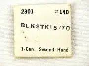 NOS Bulova ACCUTRON 2301 Black Stick (15/70) Sweep Center Second Watch Hand #140