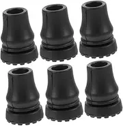 GANAZONO 6pcs Rubber Walking Stick Tips Heavy-Duty Non-Skid Cane Foot Pads Trekking Replacements for Hiking Crutch Accessories for Seniors