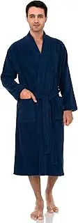 [TowelSelections] Men's Robe, Turkish Cotton Terry Kimono Bathrobe Made in Turkey