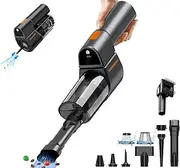 [GALENPOO] Cordless Handheld Vacuum Cleaner for Home/Office/Car/Swim Ring/Airbed, 120000RPM Brushless Motor 35KPa Strong Suction, Rechargeable Battery, LED Light, Portable Rotary