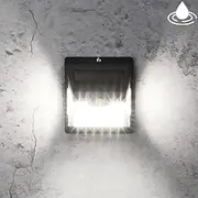 1pc Solar Motion Sensor Light 40LED Tri-side Outdoor Solar Light Waterproof for Lane Courtyard Garage Porch Wireless Safety Lighting 6500K Pure White Black