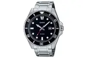 Casio Silver/Black Men's Stainless Steel 200m Divers Watch MDV-107D-1A1