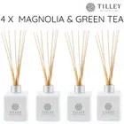 4 x Tilley Reed Diffusers MAGNOLIA & GREEN TEA 150ml Authentic