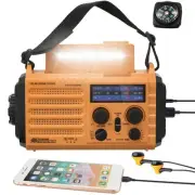 5000 Weather Radio,Solar Hand Crank 5-Way Power Emergency Radio,AM/FM/Shortwa...