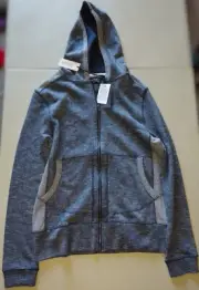 Buffalo David Bitton Men's Relaxed Fit Full Zip Hoodie Sweatshirt Blue Size XS