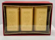 VTG Gold Bullion Soap Bars 999.9 Fine 4 Oz Set Of 3 Eagle Design Serial 610291