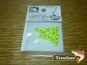 20 PACK CHARTREUSE 7/32" 5.5mm HARELINE PLUMMETING TUNGSTEN BEAD HEADS - NEW