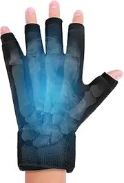 Finger Arthritis Compression Hand Ice Pack Gloves for Pain Relief, Adjustable Wrist Ice Pack for Hot & Cold Therapies, Reusable Gel Finger Ice Pack Sleeve for Tendinitis, Carpal Tunnel Ice Glove