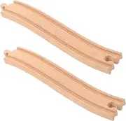 Expand Your Train Set 2pcs Wooden Train Tracks Educational Toy for Boys Safe Smooth Finish