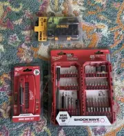 Milwaukee + DeWalt Impact Driver Bit Set Bundle