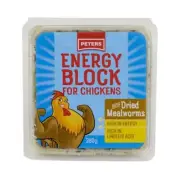 Peters Energy Block Dried 280g 6 Pack Chickens Poultry Food Feed Farm