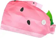 [WOSHJIUK] Working Hat 2 Pack Scrub Caps for Women,Watermelon Stripes,Tie Back Cap Adjustable Scrub Hat