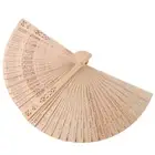 New Decoration Travel Wooden Bamboo Print Flower Folding Fan Hand Held