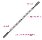 5" BLIZZARD Professional Steel Cuticle Pusher & Remover Tool with Scraper Blade