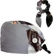 [YTYVAGT] Scrub Caps Women,Scrub Hats Suitable for Women,Christmas Puppy Dog
