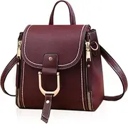 [NICOLE & DORIS] Backpack Handbags Women's Backpack Small PU Leather Daypack Women's Mini Backpack Fashion Waterproof Women Travel Backpack Handbag Daypack for Girls City Backpack