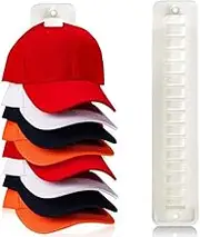 Hat Rack for Baseball Caps - 2 Pack Hat Stand Hat Storage Organizer,Acrylic Hat Holder for Baseball Caps Display and Organizer Hat Storage - Bedroom, Closet, Dresser and Wall(White)