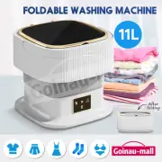 11L Mini Washing Machine Socks Underwear Washer Foldable Tub for Travel Camping
