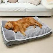 Dog Bed, Mattress with Pillow for Crate Kennel, Super Soft Sofa Pet Bed for Larg