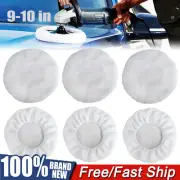 6PCS Polishing Bonnet Buffer Pads Soft Pad For 9-10" Car Polisher Drill Adapter
