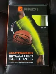NWT And1 And 1 Basketball Compression Shooter Sleeves (2) S/M 9" - 11"