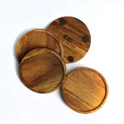 Classica Acacia Set 4 Wooden Coasters