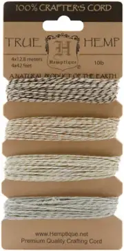 Hemp Metallic Cord 10lb Vintage 168'