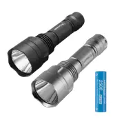 Astrolux® C8 SST40 2200LM 7/4modes A6 Driver Tactical LED Flashlight + 1Pcs Astrolux® E1825 2500mAh 18A 3.7V 18650 Li-io