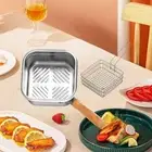 Mini Deep Fryer Pot Frying Pan with Basket Multifunctional Comfortable Handle