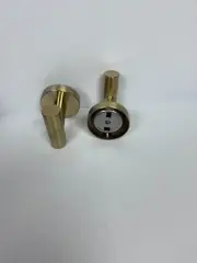 KES Coat Hook, BZ - Hats, Towels, Robes - Brushed Brass - Set of 2 - Wall Mount