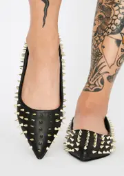 Shout Louder Spiked Flats