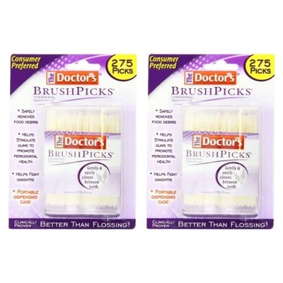 The Doctor's BrushPicks Interdental Toothpicks, 275 Count (Pack of 2)