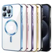 For iPhone 16e 15 14 13 11 Pro Max SE XR XS Case Magsafe Shockproof Clear Cover