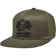 Alpinestars Double Check Flatbill Hat (Lg-XL, Military/Black)
