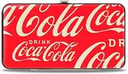 [Buckle-Down] Coca-Cola Wallet, Hinged, Drink Coca Cola Close Up Red White, Vegan Leather