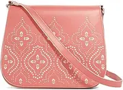 [Vera Bradley] Women's Laser-Cut Saddle Crossbody Coral Cross Body