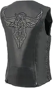 Milwaukee Leather Women's Snap/Zipper Front Vest 2X-Large Black/Black