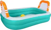 DIMAR GARDEN Inflatable Swimming Pool, Outdoor Rectangular Volleyball Game Pool (Max 101.5x67x19.5±3 Inch)